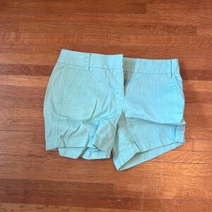 Seafoam green chino shorts from J. Crew in size 2
